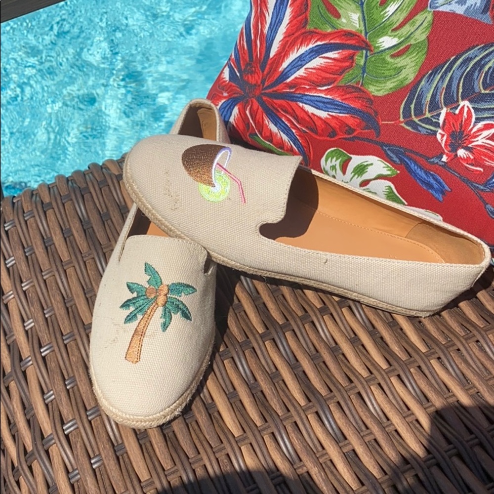 J.Crew coconut drink/tree Espadrille